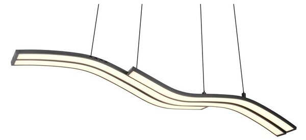 Metalowa lampa wisząca LED ze zdalnym sterowaniem/ze ściemniaczem w kolorze matowej czerni Spider – Trio Select