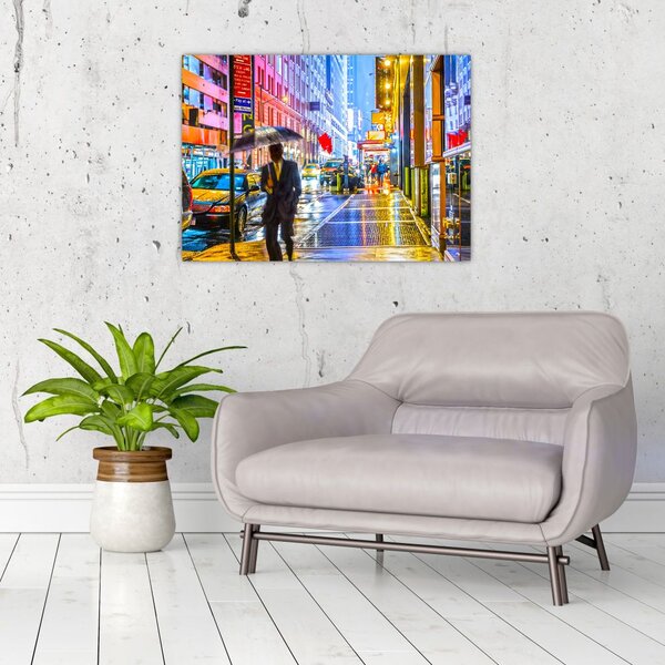 Obraz - Miasto w neonowym blasku (70x50 cm)