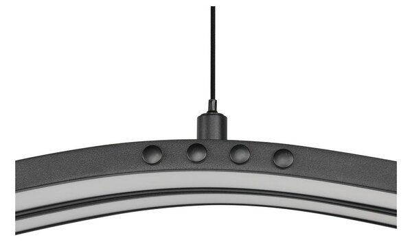 Metalowa lampa wisząca LED ze zdalnym sterowaniem/ze ściemniaczem w kolorze matowej czerni Spider – Trio Select