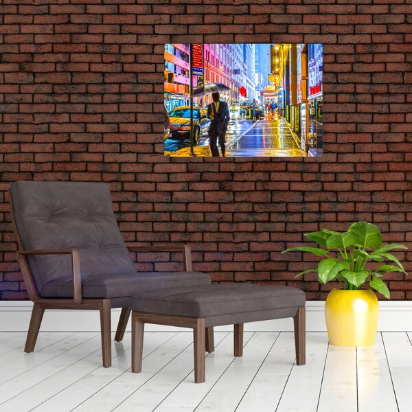 Obraz - Miasto w neonowym blasku (70x50 cm)