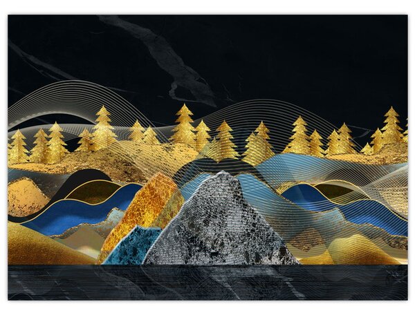 Obraz - Złote Góry (70x50 cm)