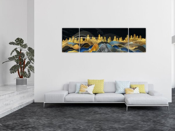 Obraz - Złote Góry (170x50 cm)