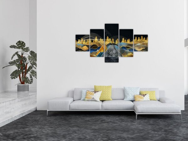 Obraz - Złote Góry (125x70 cm)