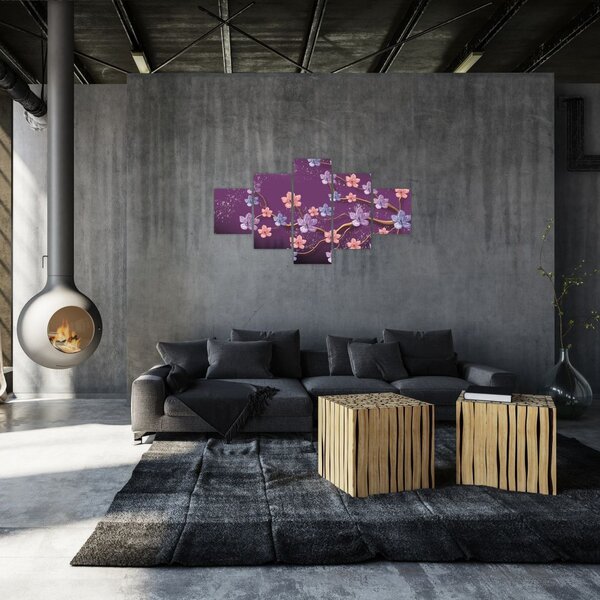 Obraz - Wiosenny zmierzch (125x70 cm)