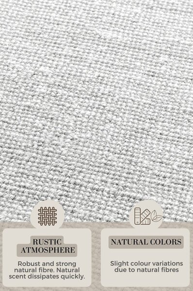 Jasnoszary dwustronny dywan tkany ręcznie z juty 60x90 cm Bouclé Jaipur – Hanse Home
