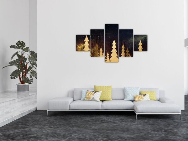 Obraz - Złota noc (125x70 cm)