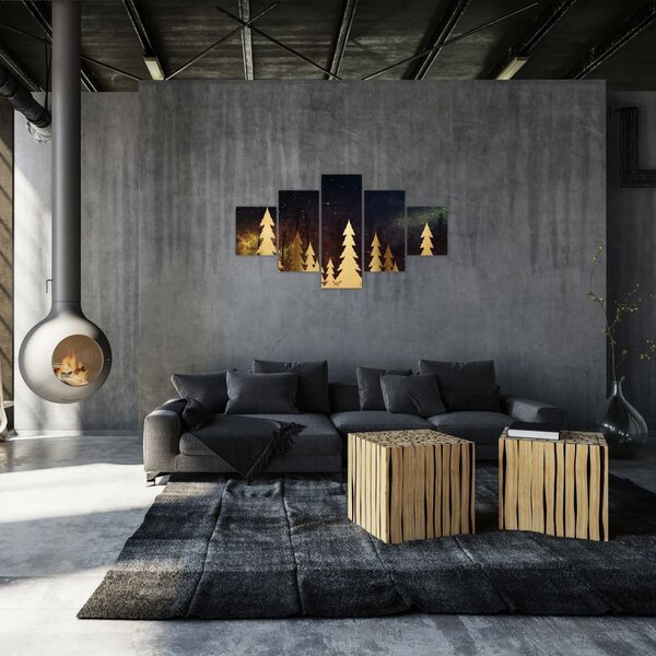 Obraz - Złota noc (125x70 cm)