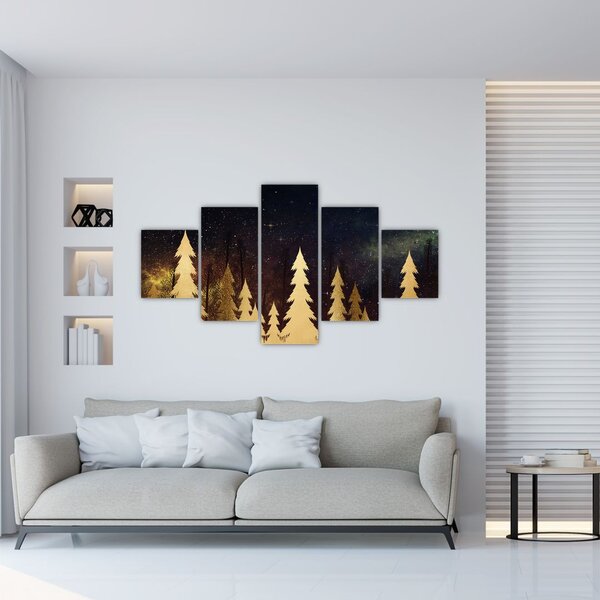 Obraz - Złota noc (125x70 cm)