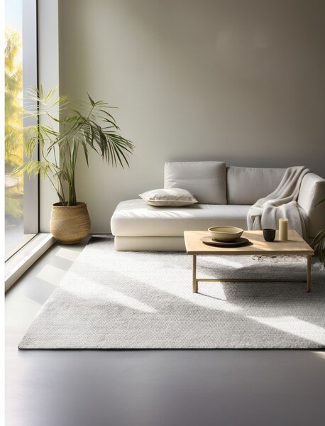 Jasnoszary dwustronny dywan tkany ręcznie z juty 60x90 cm Bouclé Jaipur – Hanse Home