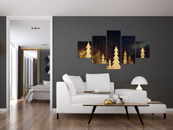 Obraz - Złota noc (125x70 cm)