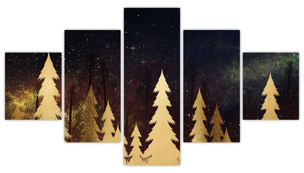 Obraz - Złota noc (125x70 cm)