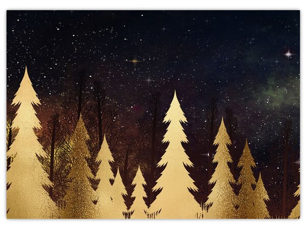 Obraz - Złota noc (70x50 cm)