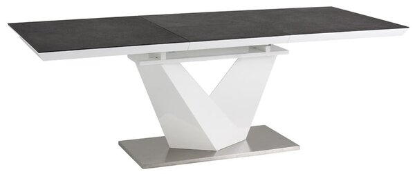 Stół ALARAS II 120(180)x80 czarny/biały rozkładany
