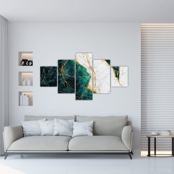 Obraz - Turkusowy marmur (125x70 cm)