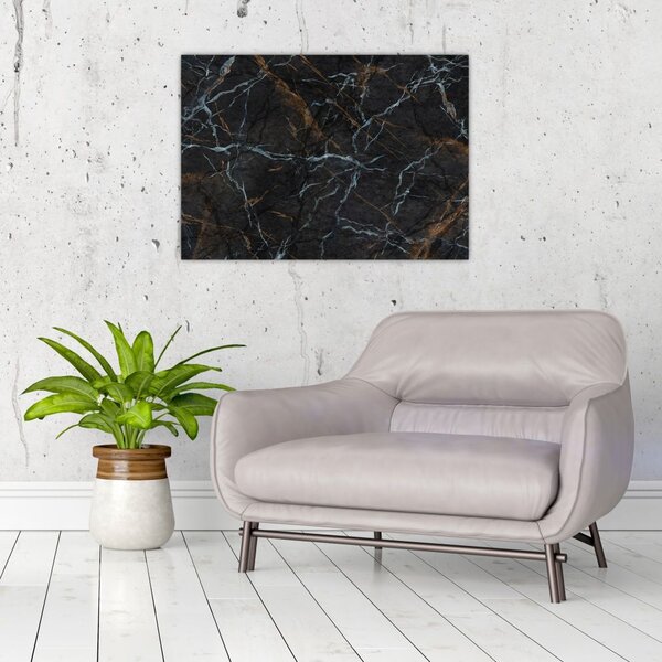 Obraz - Czarny marmur (70x50 cm)
