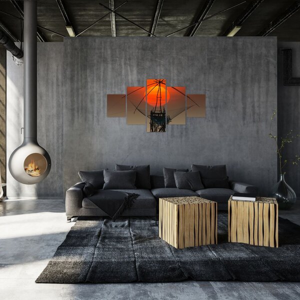 Obraz - Wschód słońca, jezioro Pakpra (125x70 cm)