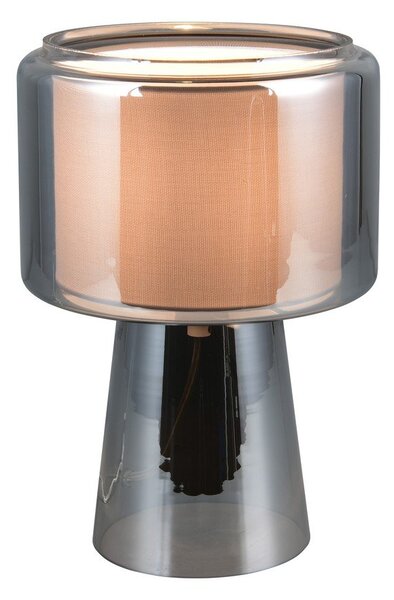 Szara lampa stołowa (wysokość 29 cm) Rocka – Trio