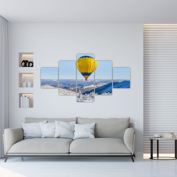 Obraz - Lot nad zimowym krajobrazem (125x70 cm)