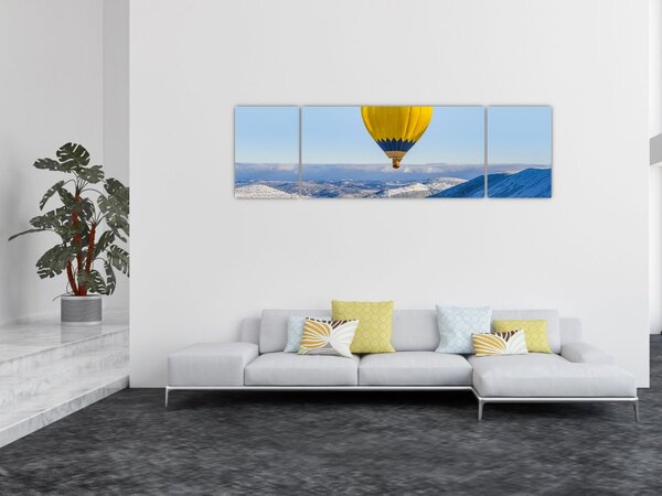 Obraz - Lot nad zimowym krajobrazem (170x50 cm)