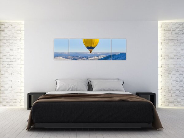 Obraz - Lot nad zimowym krajobrazem (170x50 cm)