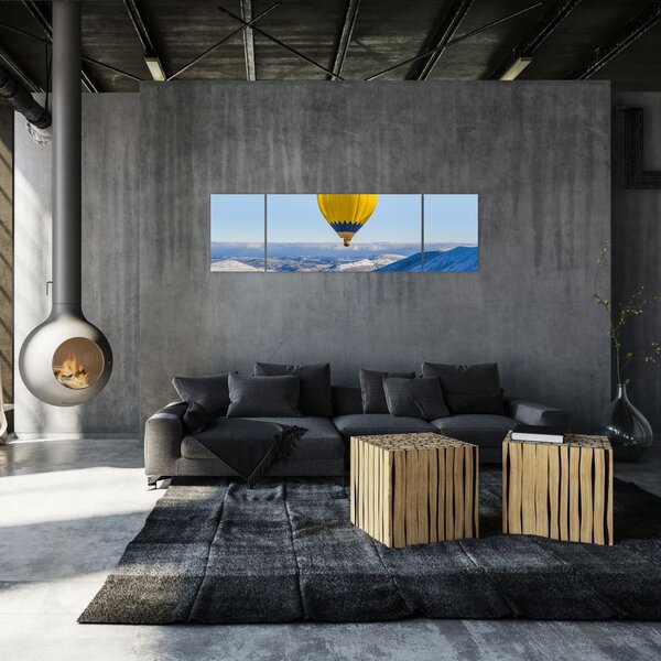 Obraz - Lot nad zimowym krajobrazem (170x50 cm)