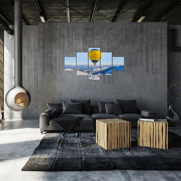 Obraz - Lot nad zimowym krajobrazem (125x70 cm)