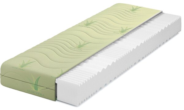 Materac piankowy z pokrowcem aloe vera 140x200 T5-P62