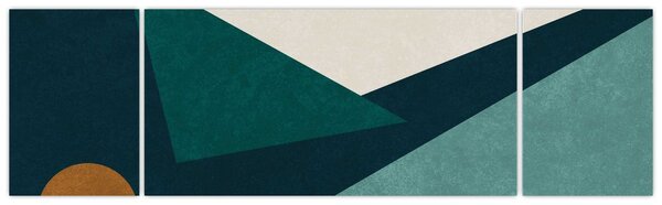 Obraz - Abstrakcja kubistyczna (170x50 cm)
