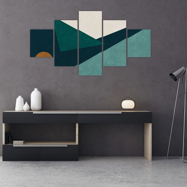 Obraz - Abstrakcja kubistyczna (125x70 cm)