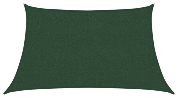 Żagiel przeciwsłoneczny, 160 g/m², ciemnozielony, 3/4x2 m, hdpe