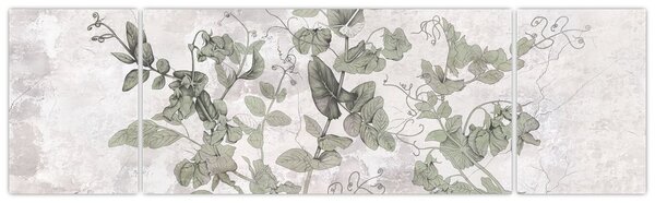 Obraz - Rośliny w gipsie (170x50 cm)