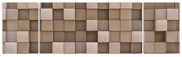 Obraz - Beżowe kostki (170x50 cm)