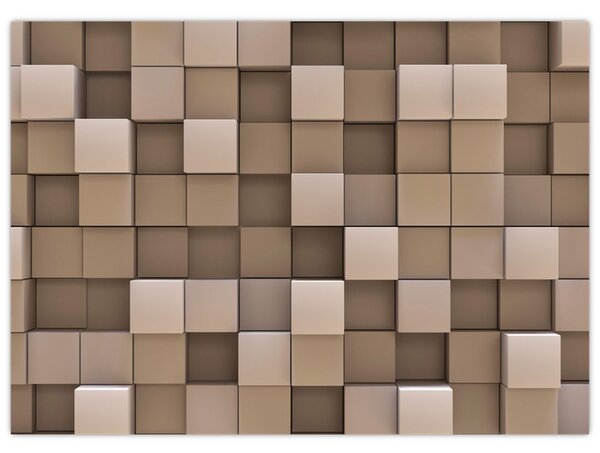 Obraz - Beżowe kostki (70x50 cm)