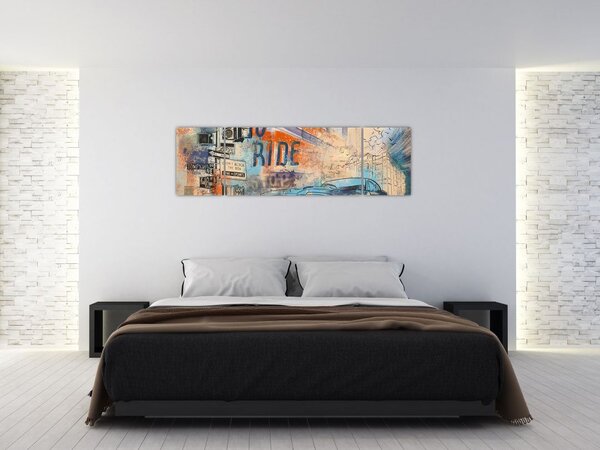 Obraz - Urodzony by jeździć (170x50 cm)