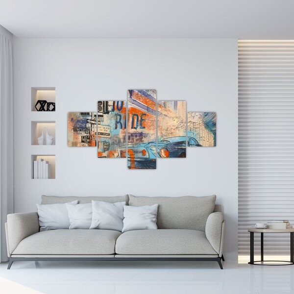 Obraz - Urodzony by jeździć (125x70 cm)
