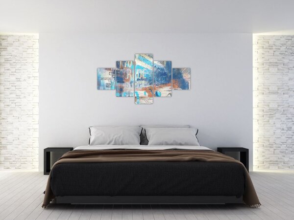 Obraz - Urodzony, by jeździć, niebieskie odcienie (125x70 cm)
