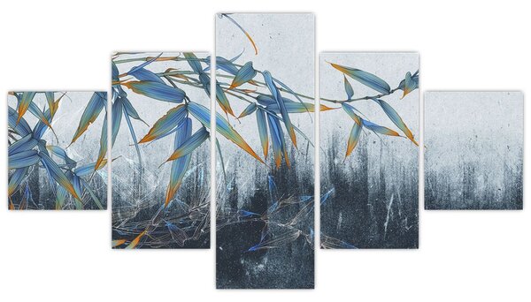 Obraz - Bambus na ścianie (125x70 cm)