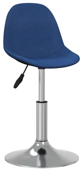 Krzesło stołowe, niebieskie, tapicerowane tkaniną
