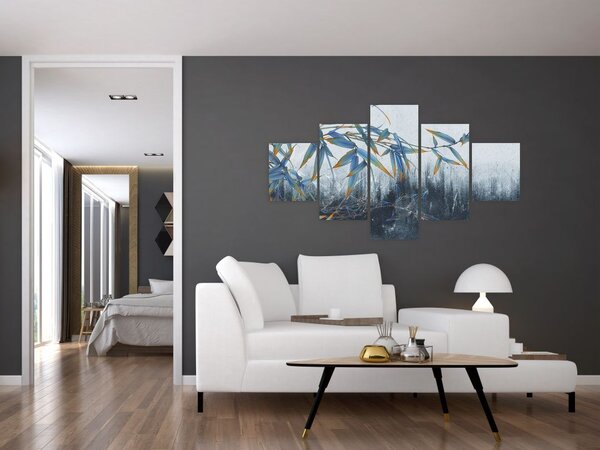 Obraz - Bambus na ścianie (125x70 cm)