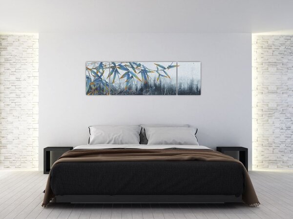 Obraz - Bambus na ścianie (170x50 cm)