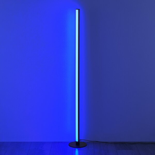Czarna lampa stojąca LED (wysokość 110 cm) Tendo – Reality