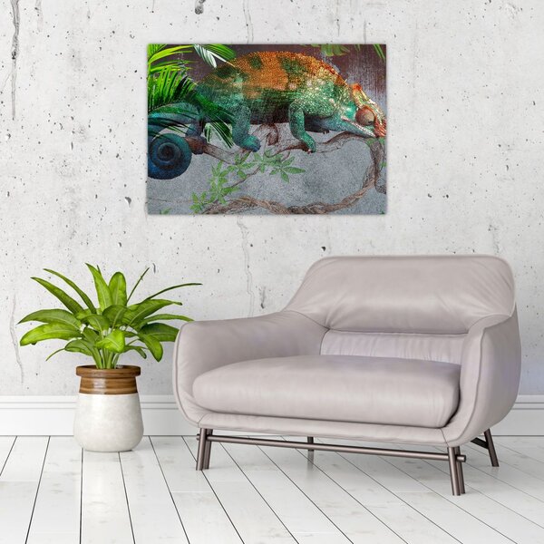 Obraz - Kameleon (70x50 cm)