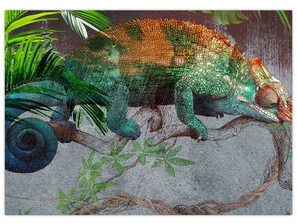 Obraz - Kameleon (70x50 cm)