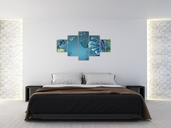 Obraz - Liście roślin tropikalnych (125x70 cm)