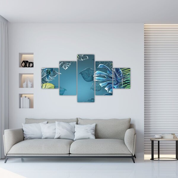 Obraz - Liście roślin tropikalnych (125x70 cm)