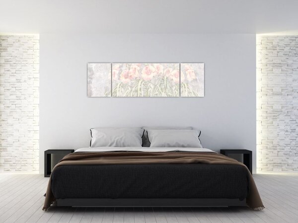 Obraz - Freska lilii (170x50 cm)