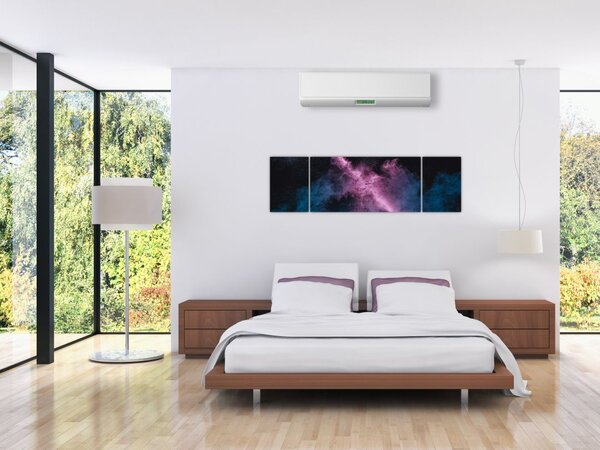 Obraz - Różowo - niebieski dym (170x50 cm)