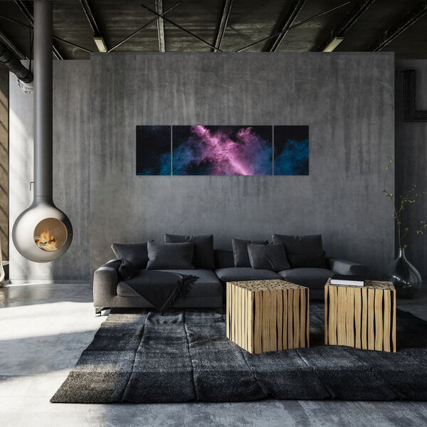 Obraz - Różowo - niebieski dym (170x50 cm)