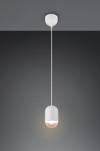 Biała metalowa lampa wisząca ø 11 cm Nara – Reality