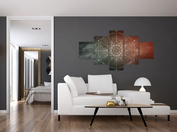 Obraz - Kosmiczny Dodekagram (125x70 cm)